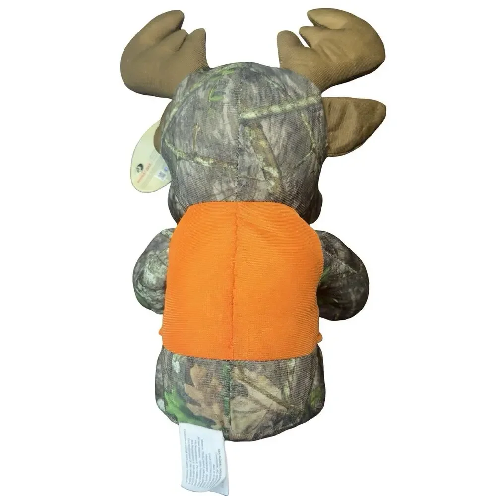 Mossy Oak Camo Moose Plush Stuffed Animal Orange Hunting Vest Toy 2020 - Picture 4 of 6